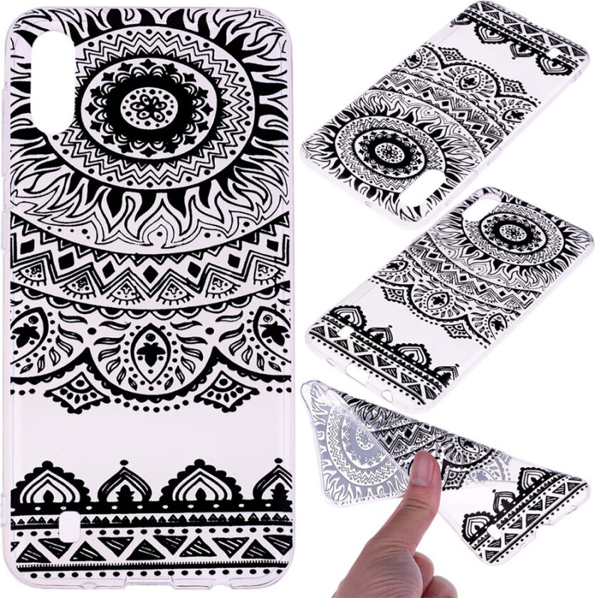 Deco Samsung Galaxy A10 deksel - Svart mandala