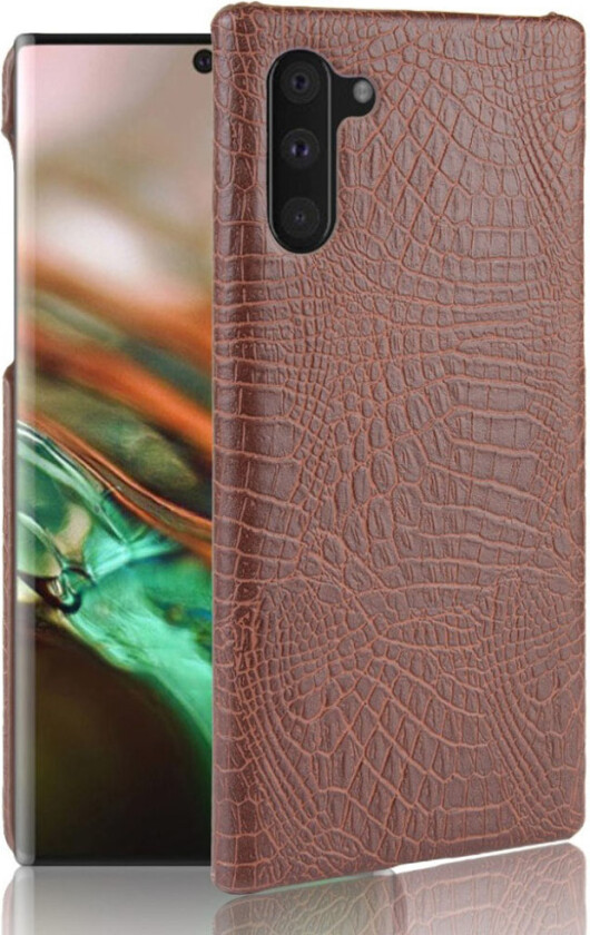 Croco Samsung Galaxy Note 10 deksel - Brun