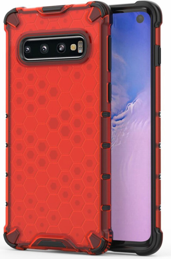 Bofink Honeycomb Samsung Galaxy S10 deksel - Rød