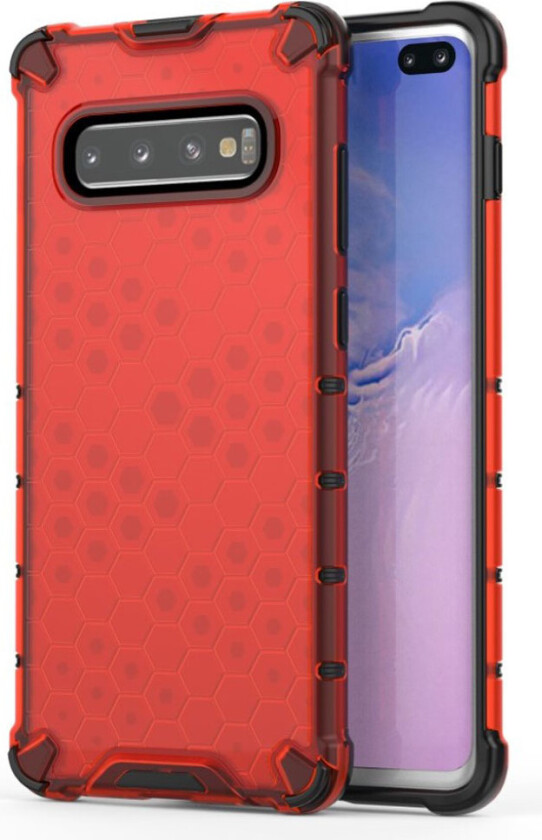 Bofink Honeycomb Samsung Galaxy S10 Plus deksel - Rød
