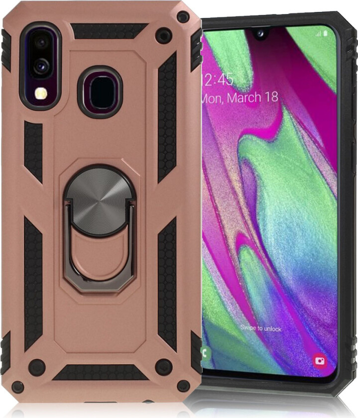 Bofink Combat Samsung Galaxy A40 deksel - Rose gull