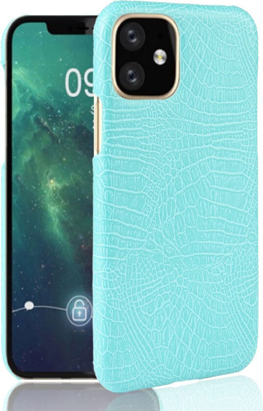 Croco iPhone 11 Pro Max deksel - Cyan
