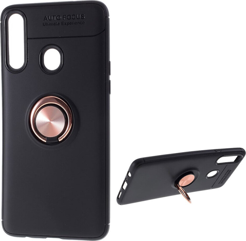 Ringo Samsung Galaxy A20s deksel - Svart / Rose gull