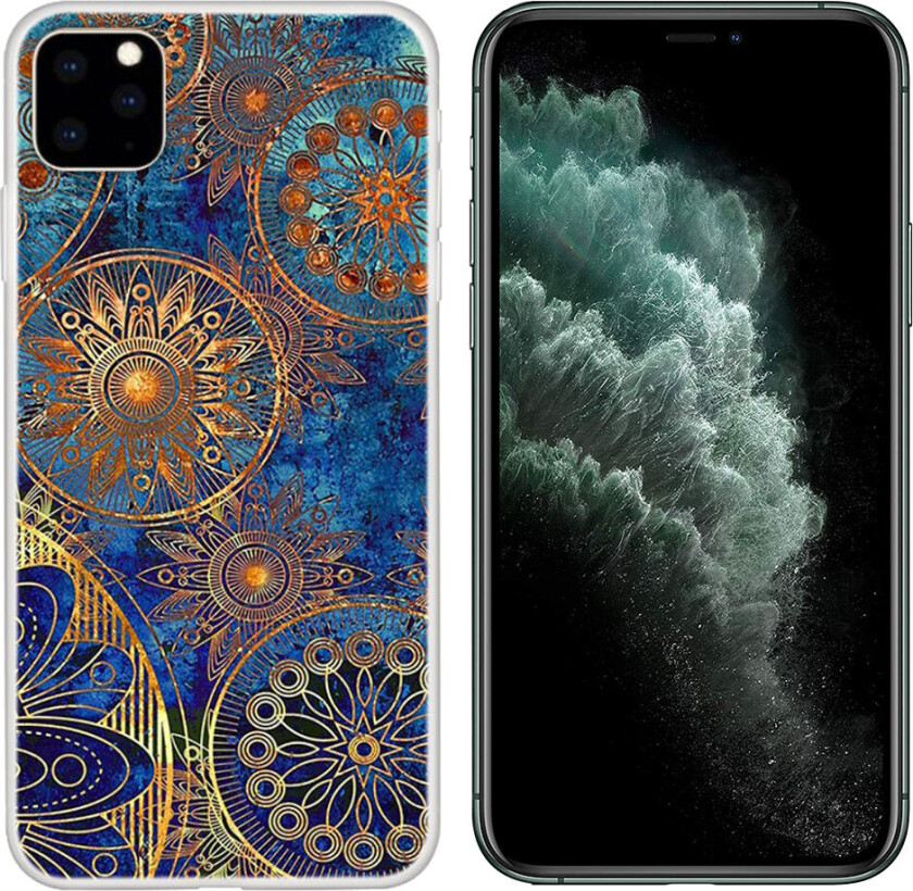 Deco iPhone 11 Pro Max deksel - Gyllen blomst