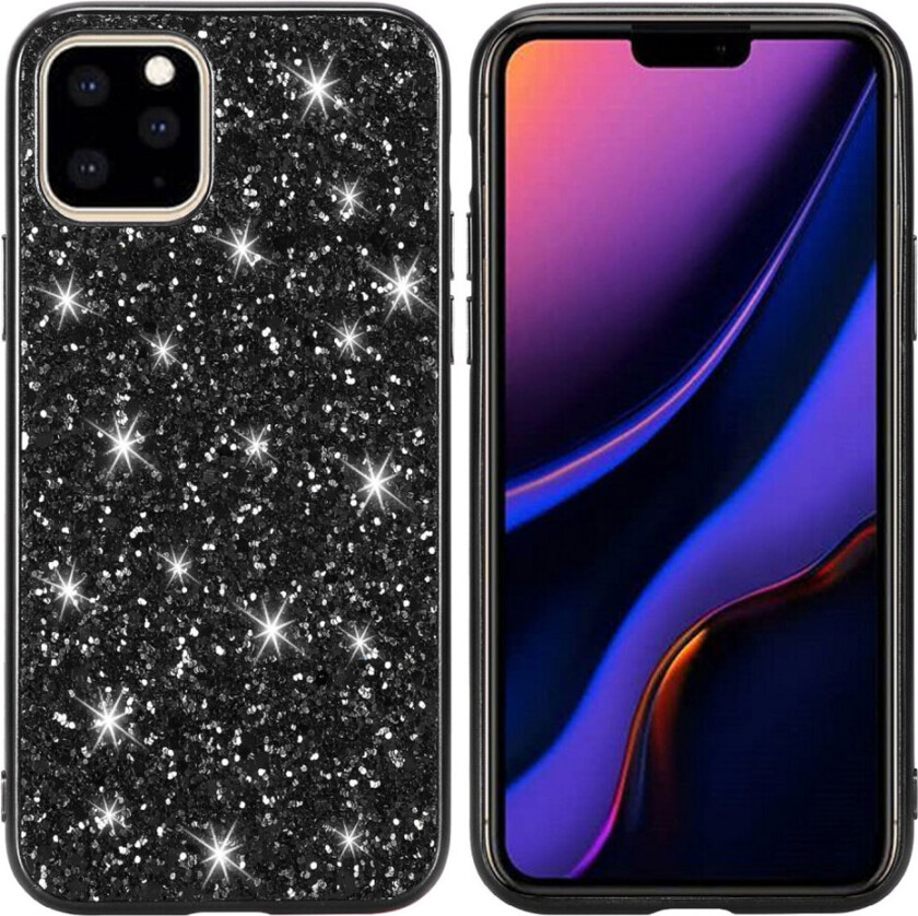 Glitter iPhone 11 deksel - Svart
