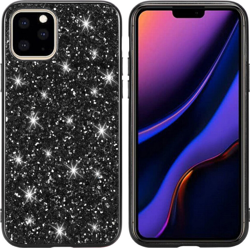 Glitter iPhone 11 Pro Max deksel - Svart