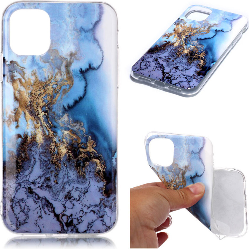 Marble iPhone 11 Pro deksel - Blåaktig gullmarmor