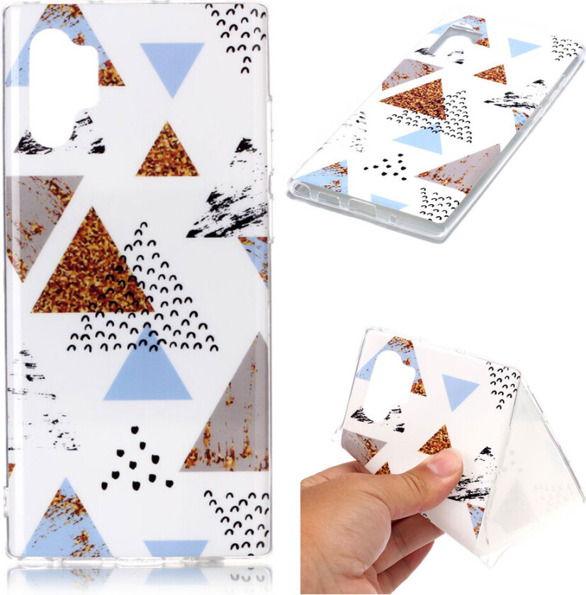 Marble Samsung Galaxy Note 10 Pro deksel - Trekantmønster-marmor