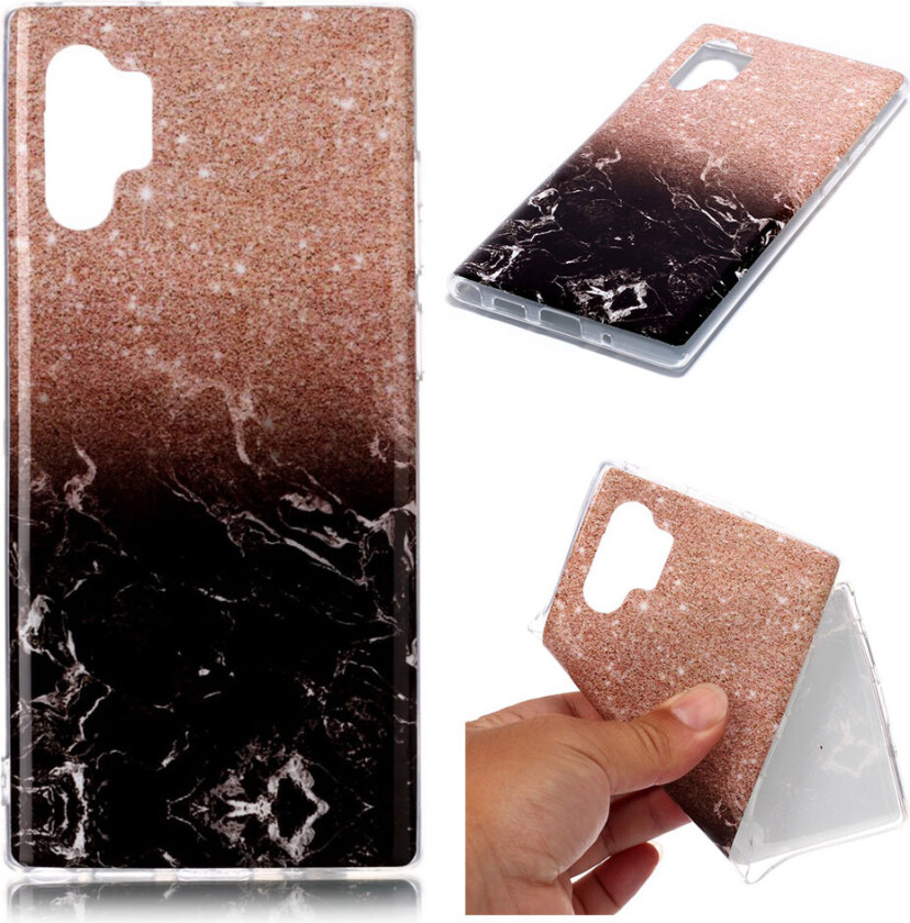 Marble Samsung Galaxy Note 10 Pro deksel - Plomme / svart marmor