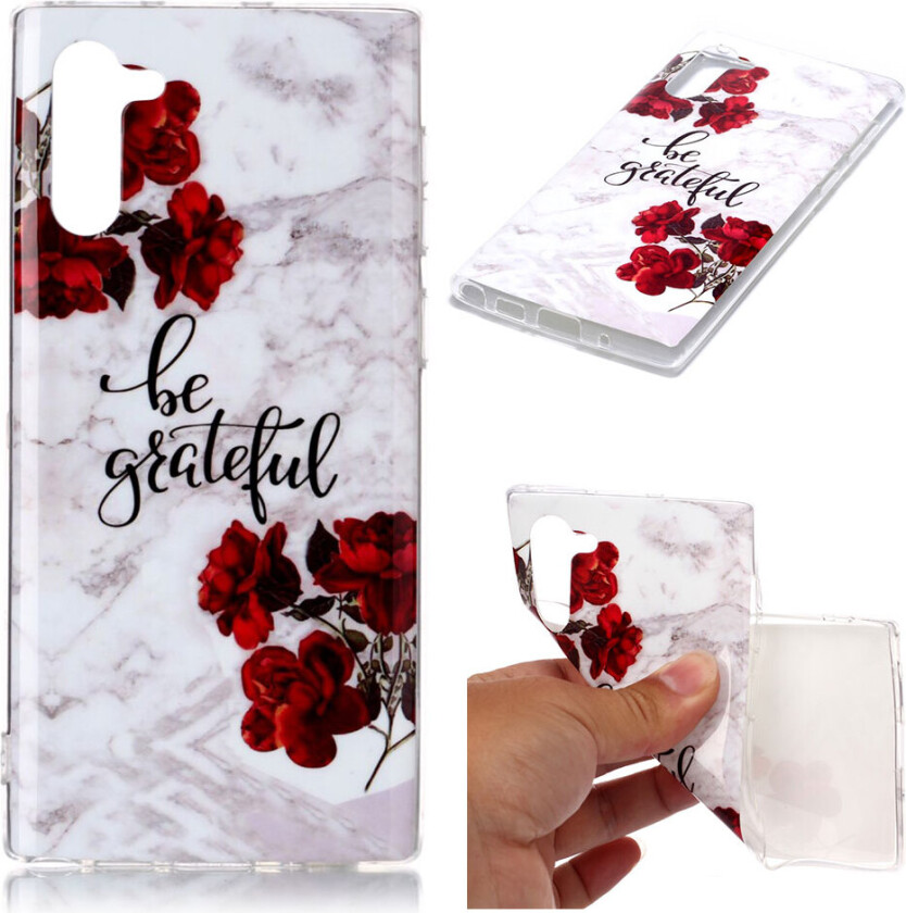 Marble Samsung Galaxy Note 10 deksel - Vær takknemlig
