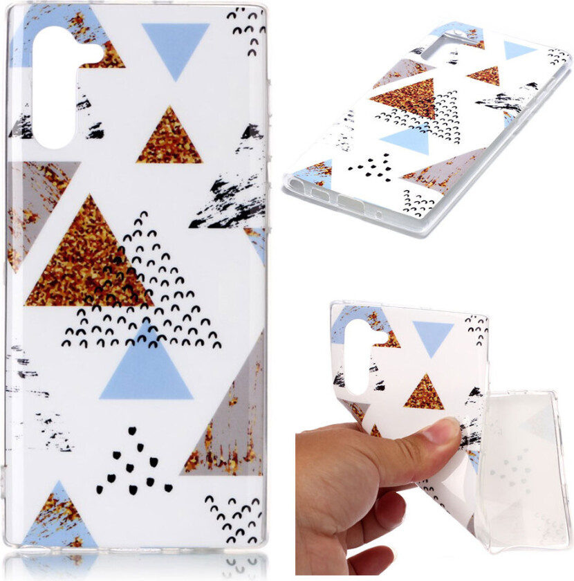 Marble Samsung Galaxy Note 10 deksel - Trekantmønster-marmor