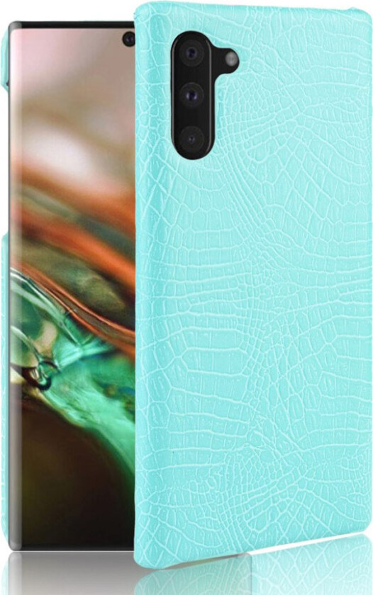 Croco Samsung Galaxy Note 10 deksel - Cyan