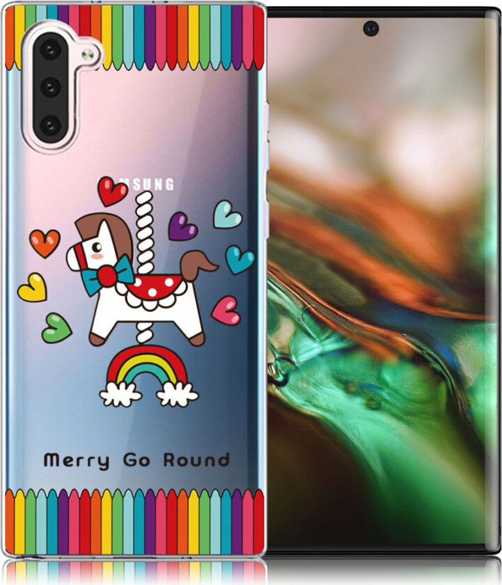 Deco Samsung Galaxy Note 10 deksel - Enhjørning og Love Hearts