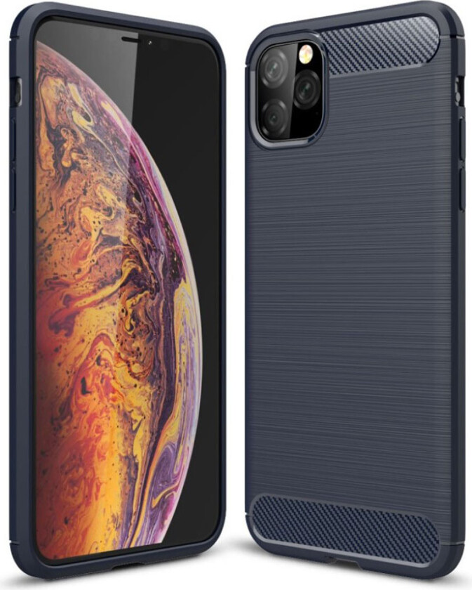 Carbon Flex iPhone 11 Pro Max deksel - Mørke blå