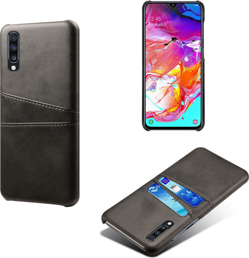 Dual Card Samsung Galaxy A70 deksel - Sort