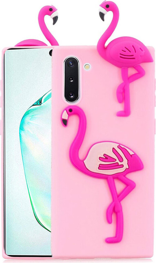 Cute 3D Samsung Galax Note 10 deksel - Flamingo