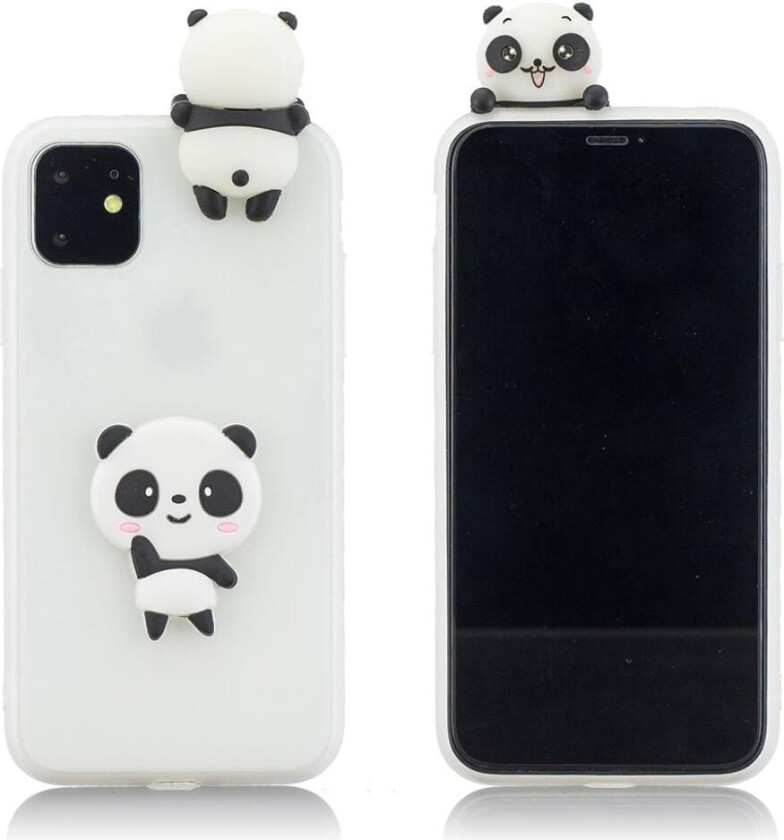 Cute 3D iPhone 11 Pro Max deksel - Hvit / Panda