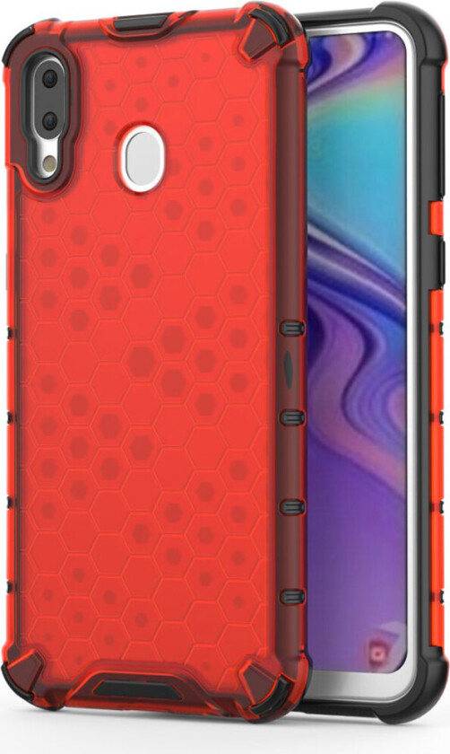 Bofink Honeycomb Samsung Galaxy M20 deksel - Rød