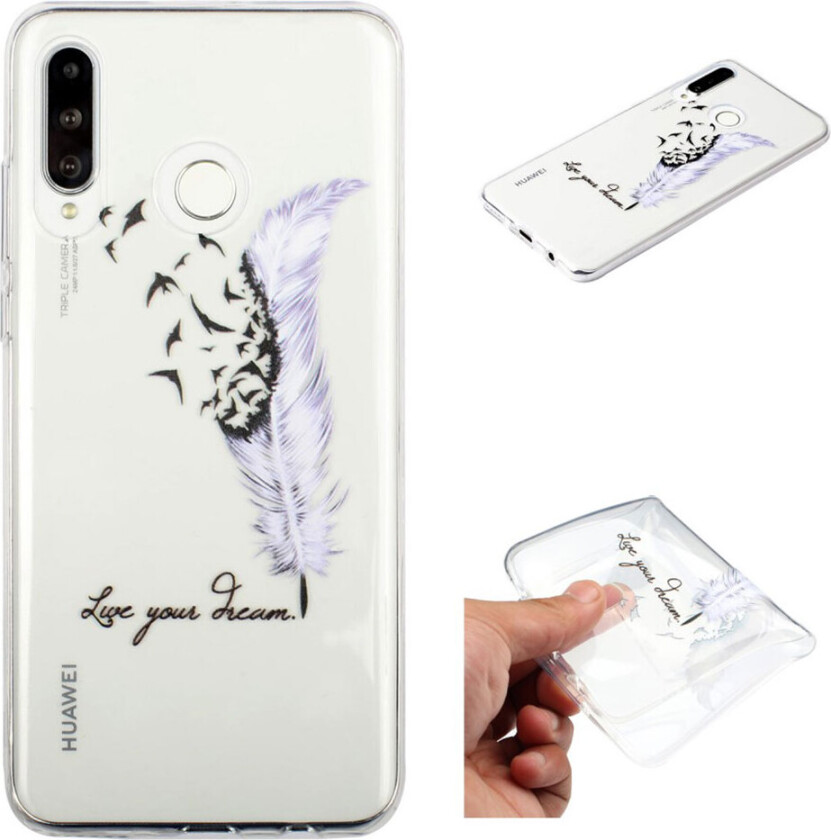 Deco Samsung Galaxy M20 deksel - Halv fjær