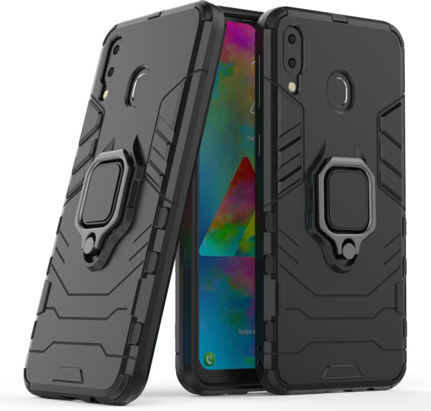 Ring Guard Samsung Galaxy M20 deksel - Svart