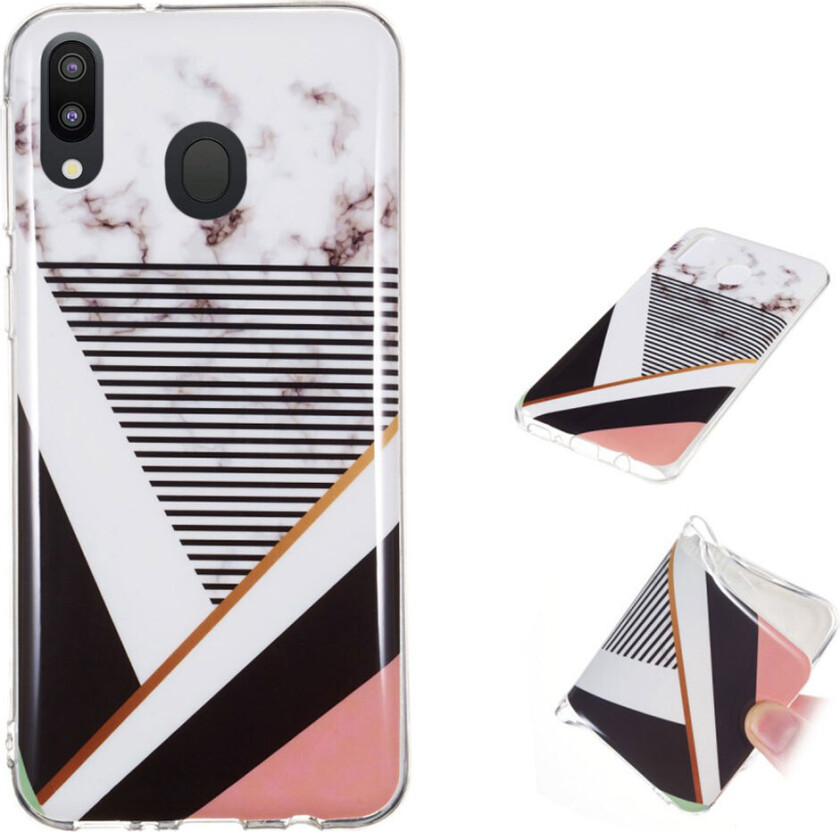 Marble Samsung Galaxy M20 deksel - Marmorstripete mønster