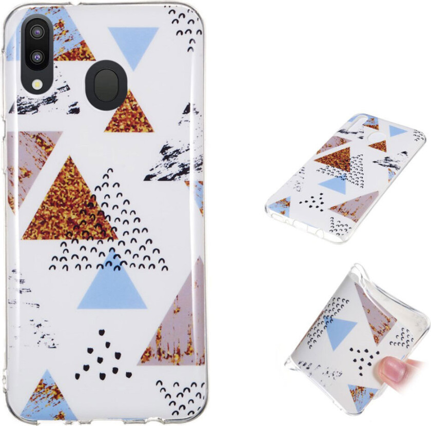 Marble Samsung Galaxy M20 deksel - Trekantmønster-marmor