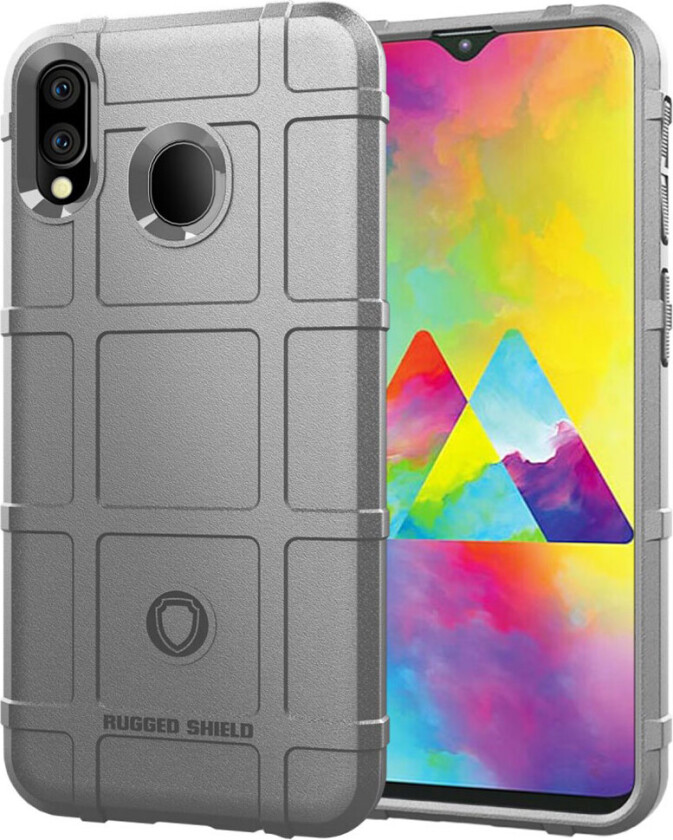 Rugged Shield Samsung Galaxy M20 deksel - Grå
