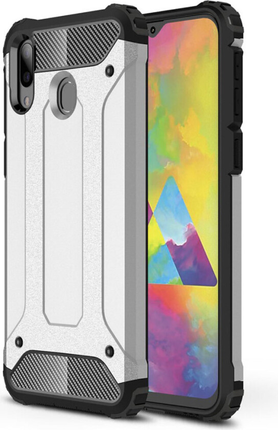 Armour Guard Samsung Galaxy M20 deksel - Sølv