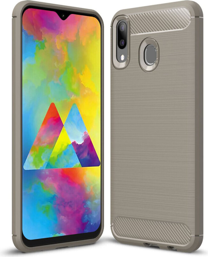 Carbon Flex Samsung Galaxy M20 deksel - Grå