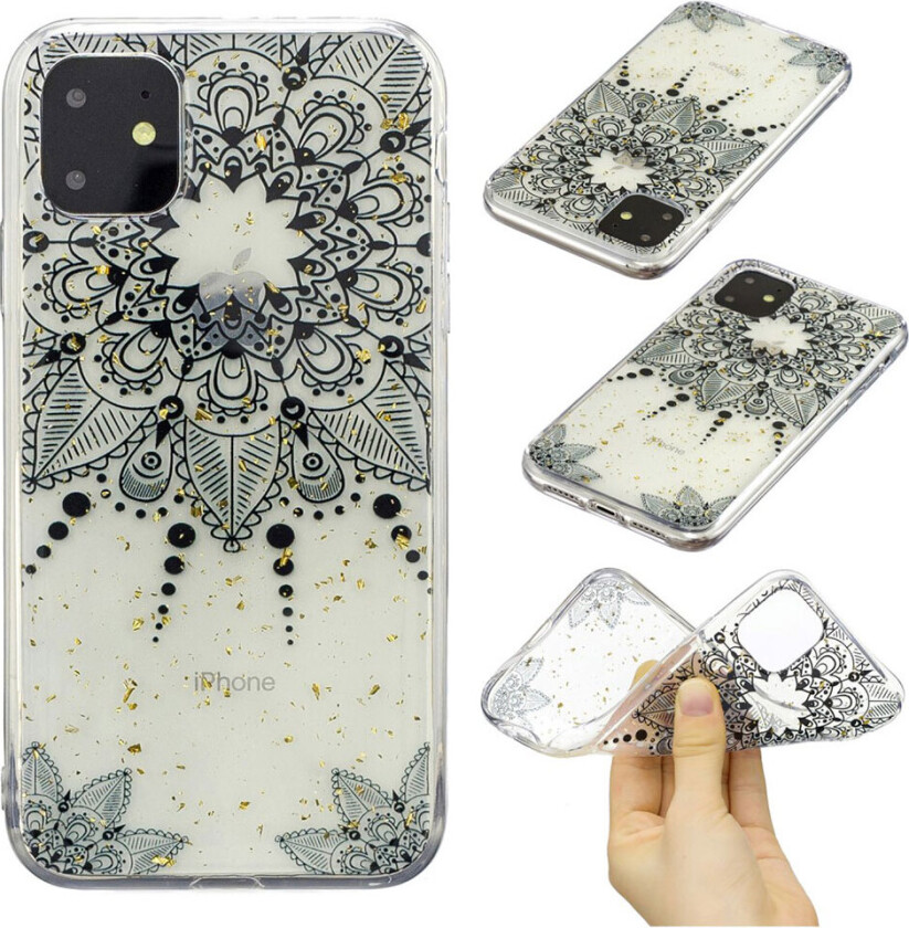 Deco iPhone 11 Pro Max deksel - Svart blomst