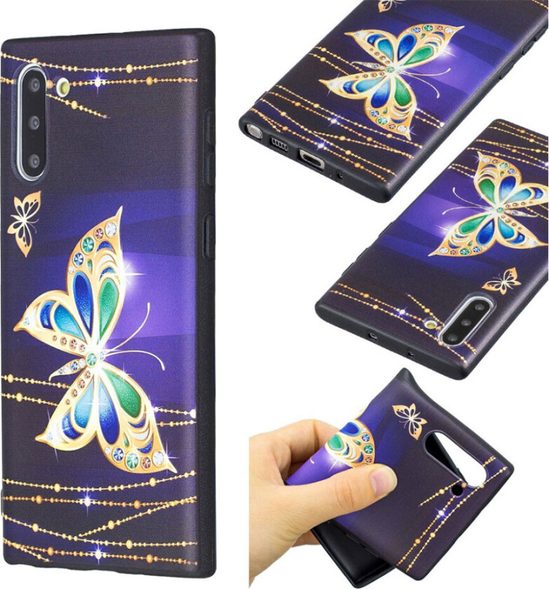 Imagine Samsung Galax Note 10 deksel - Fargelagt sommerfugl