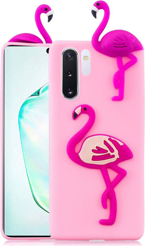 Cute 3D Samsung Galax Note 10 Pro deksel - Flamingo