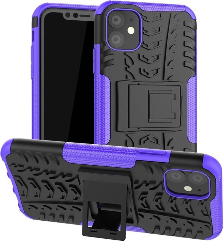 Offroad iPhone 11 deksel - Svart / Lilla