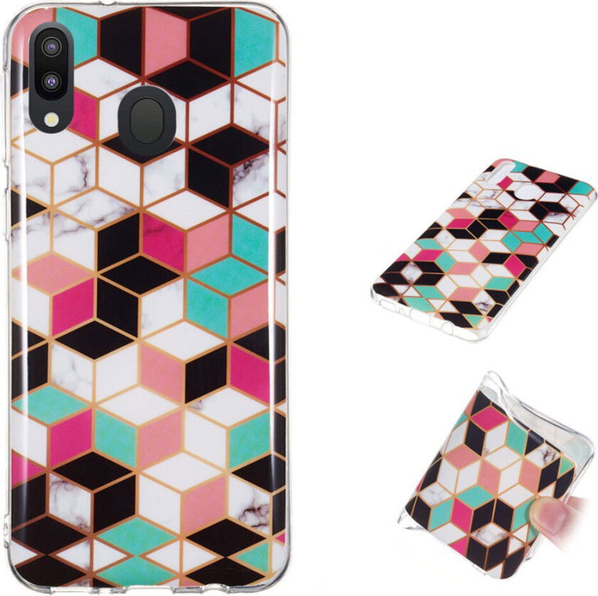 Marble Samsung Galaxy M20 deksel - Fargerikt diamantmønster