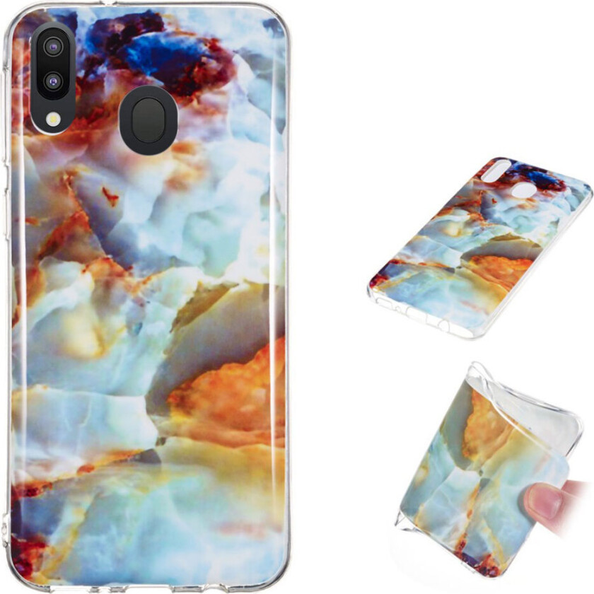 Marble Samsung Galaxy M20 deksel - Fargerik Cloud Marble