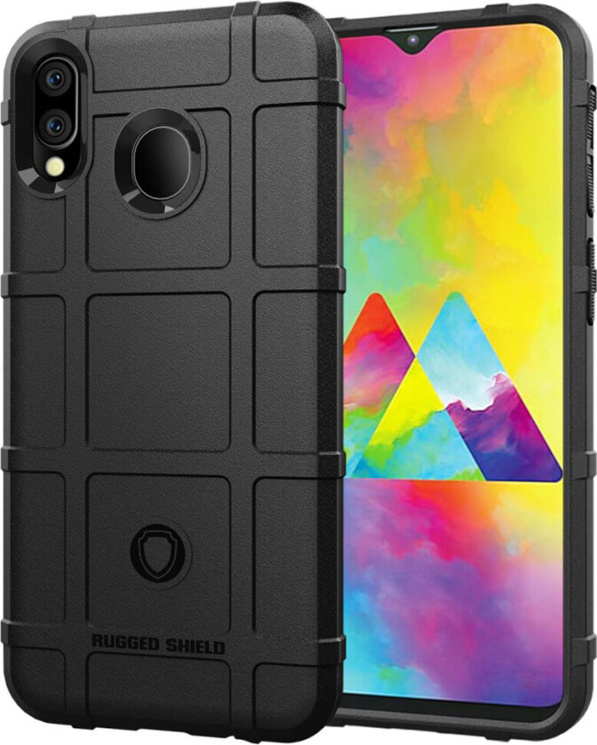 Rugged Shield Samsung Galaxy M20 deksel - Svart