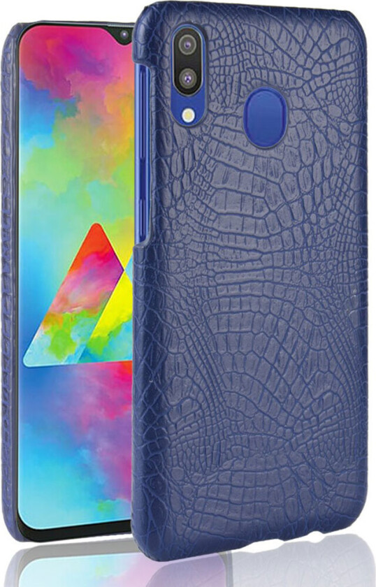 Croco Samsung Galaxy M20 deksel - Blå