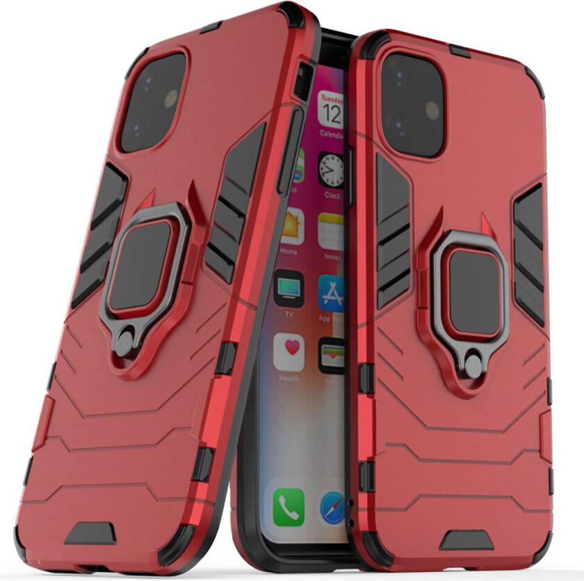 Ring Guard iPhone 11 deksel - Rød