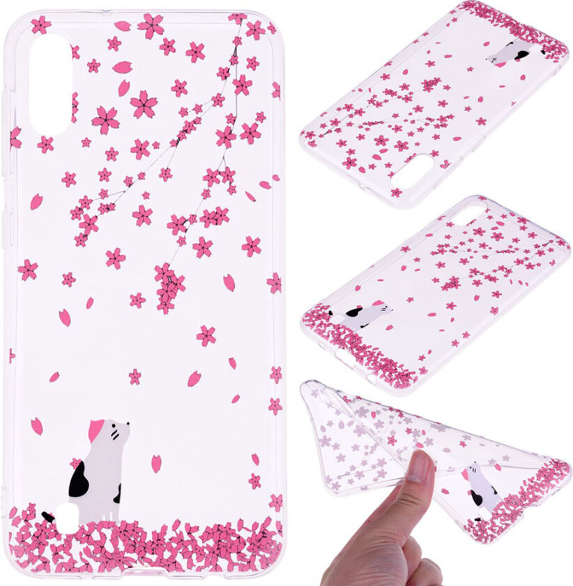 Deco Samsung Galaxy A10 deksel - Blomst og katt