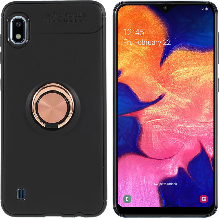 Ringo Samsung Galaxy A10 deksel - Svart / rosegull