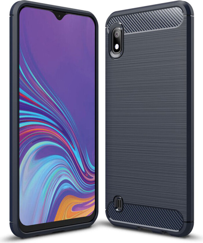 Carbon Flex Samsung Galaxy A10 deksel - Blå