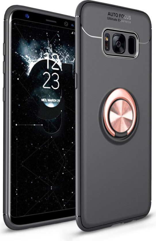 Ringo deksel - Samsung Galaxy S8 - Svart / Rose gull