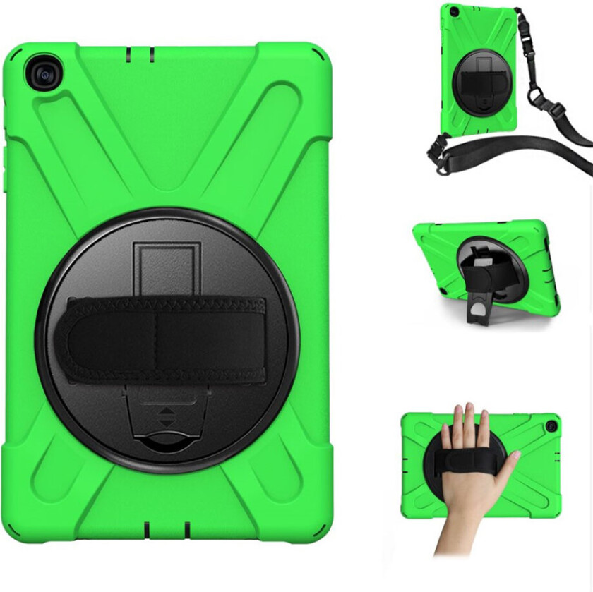 Galaxy Tab A 10.1 (2019) 360 graders silikon combo deksel - Grønn