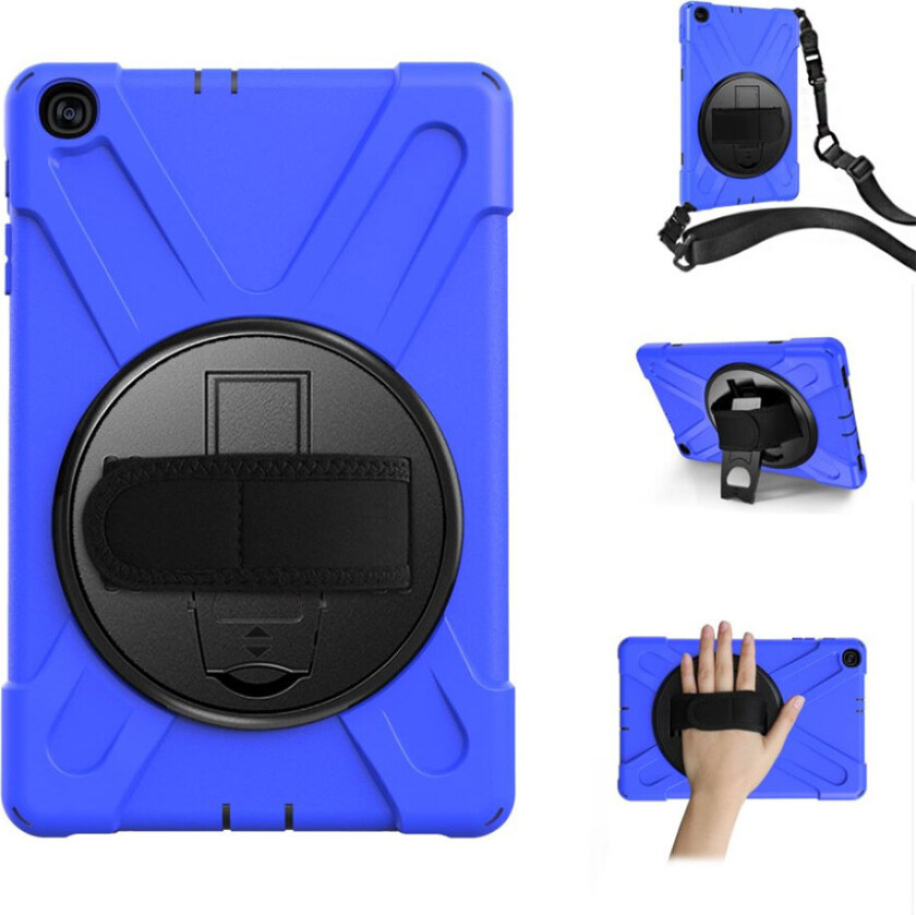 Galaxy Tab A 10.1 (2019) 360 graders silikon combo deksel - Blå