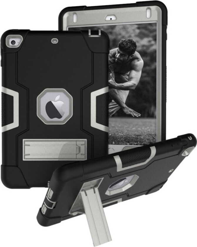 iPad Mini (2019) støtsikker hybrid deksel - Svart / Sølv