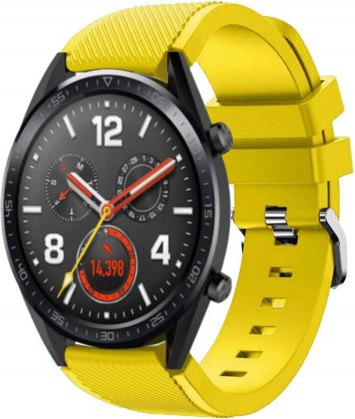 Watch Gt 22mm Twill Silikon Klokkereim - Gul
