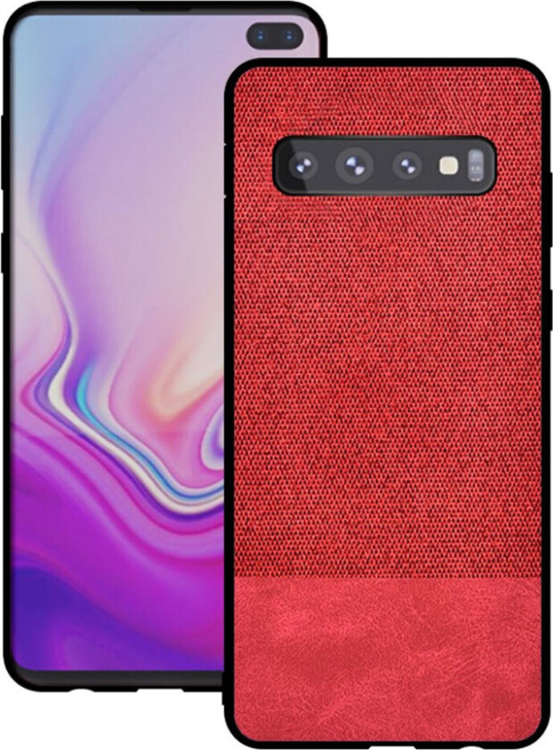 Galaxy S10 Plus klut skjøtes deksel - Rød
