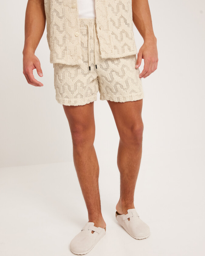 Crochet Shorts Shorts Beige