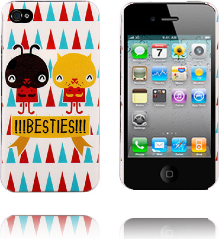 Søt Cartoon (Sort & Gul Ants) iPhone 4/4S Deksel