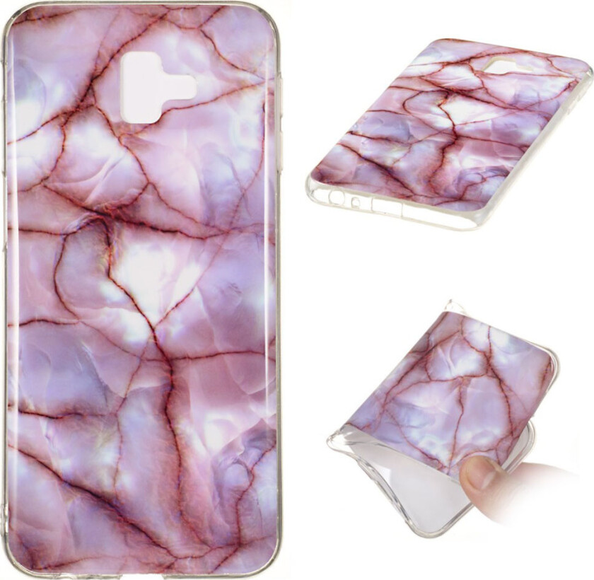 Galaxy J6 Plus beskyttelses deksel av TPU med IMD marmor printet mønster - stil G